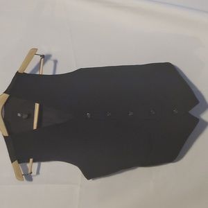 JF J.Ferrar Black Button Up Vest Size Small